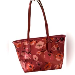 Coach Pink Floral Tote Bag